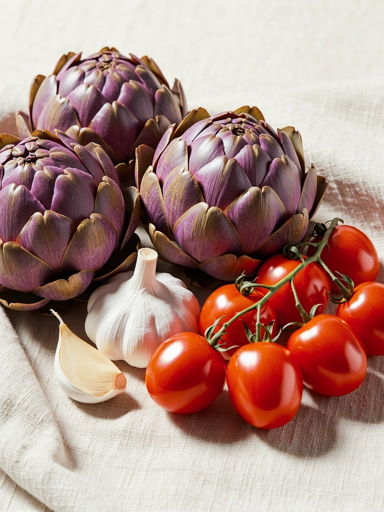 Ingredientes frescos mediterráneos